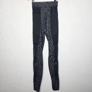 Lululemon Just Breathe Pant Animal Swirl Deep Coal Black Mesh Tight Leging Sz 0
